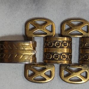 Vintage Florenza Gold Tone Purple Stone Bracelet